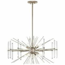Kichler Eris 30" Wide Polished Nickel 8-Light Chandelier -Lighting Sales Shop kichler eris 30 inch wide polished nickel 8 light chandelier 64h18views1