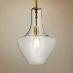 Kichler Everly 10 1/2" Wide Natural Brass Mini Pendant