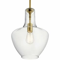 Kichler Everly 10 1/2" Wide Natural Brass Mini Pendant -Lighting Sales Shop kichler everly 10 and one half inch wide natural brass mini pendant 75d79views1