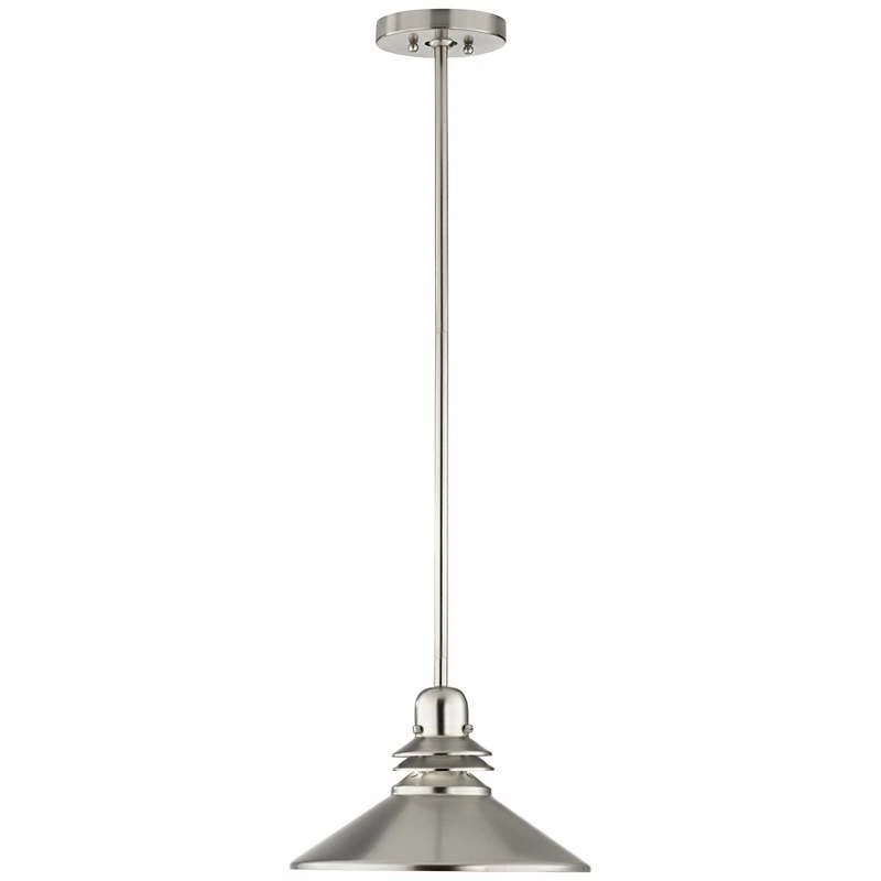 Kichler Grenoble 11"W Brushed Nickel 1-Light Mini Pendant 4 Kichler Grenoble 11"W Brushed Nickel 1-Light Mini Pendant - Image 2