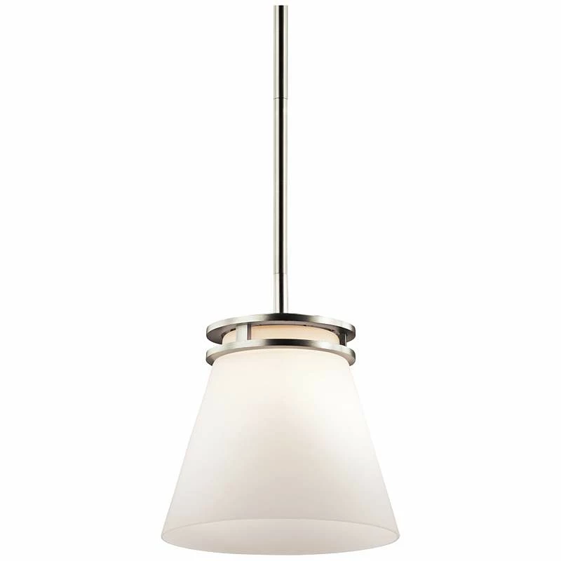 Kichler Hendrick 8" Wide Brushed Nickel Mini Pendant 4 Kichler Hendrick 8" Wide Brushed Nickel Mini Pendant - Image 2