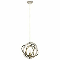 Kichler Ibis 15"W Polished Nickel And Brass Pendant Light -Lighting Sales Shop kichler ibis 15 inchw polished nickel and brass pendant light 64h40views1