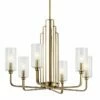 Kichler Kimrose 27" Wide Six Light Modern Brass Finish Chandelier -Lighting Sales Shop kichler kimrose 27 inch wide six light modern brass finish chandelier 459d1