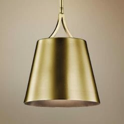 Kichler Maclain 10" Wide Natural Brass Mini Pendant