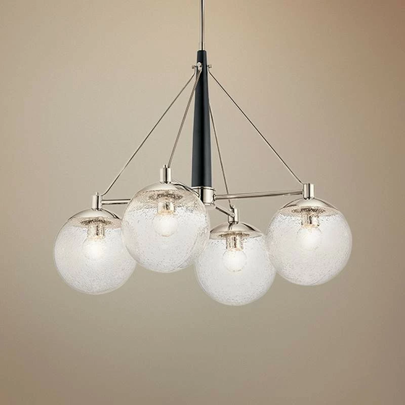 Kichler Marilyn 27 3/4"W Polished Nickel 4-Light Chandelier 3 Kichler Marilyn 27 3/4"W Polished Nickel 4-Light Chandelier