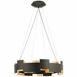 Kichler Moderne 26 1/2" Wide LED Olde Bronze 2-Light Pendant -Lighting Sales Shop kichler moderne 26 and one half inch wide led olde bronze 2 light pendant 18p46