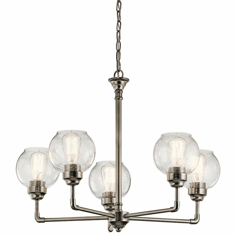 Kichler Niles 26" Wide Antique Pewter 5-Light Chandelier 4 Kichler Niles 26" Wide Antique Pewter 5-Light Chandelier - Image 2