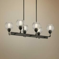 Kichler Niles 32 1/4"W Olde Bronze 6-Light Linear Chandelier
