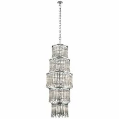 Kichler Piper 22" Wide Chrome Chandelier -Lighting Sales Shop kichler piper 22 inch wide chrome chandelier 35h84views2
