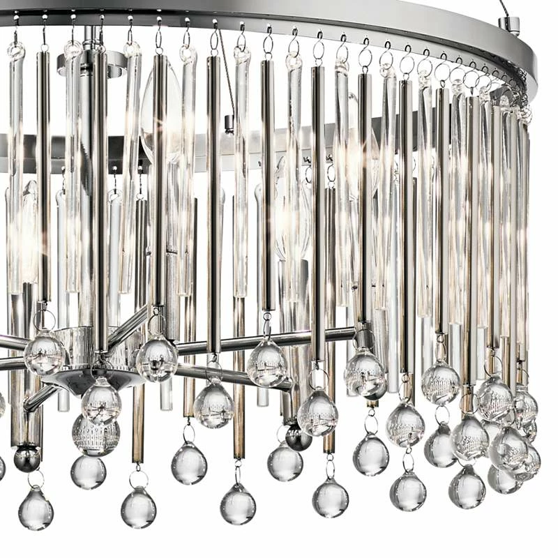 Kichler Piper 24" Wide Chrome Pendant Light 4 Kichler Piper 24" Wide Chrome Pendant Light - Image 2