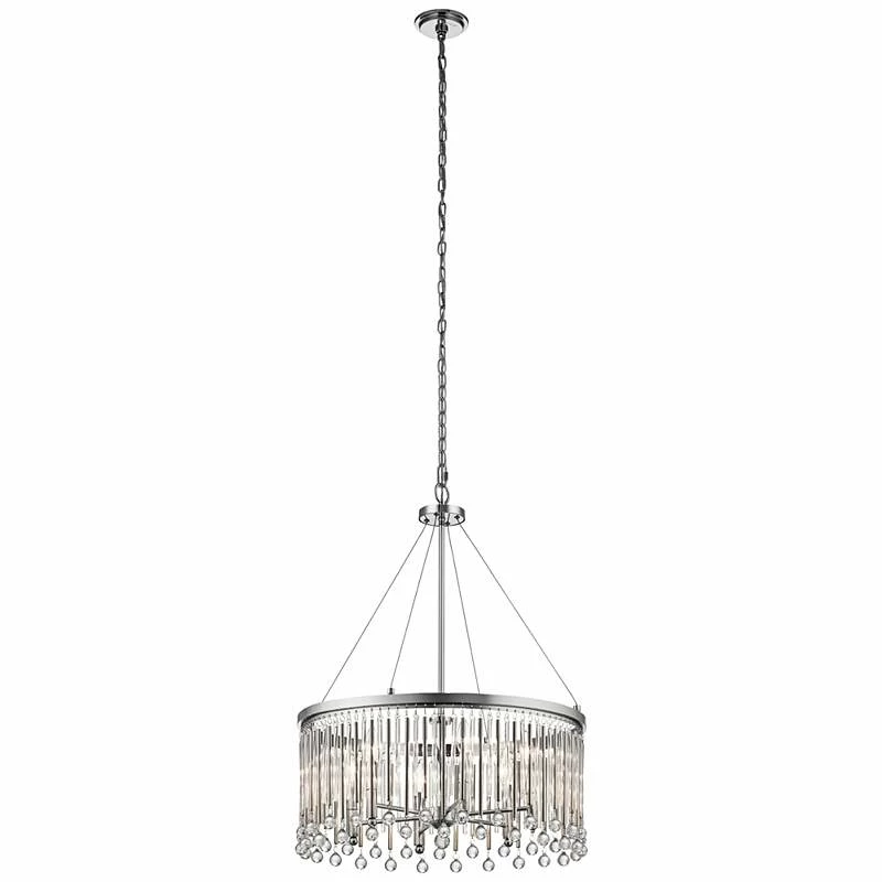 Kichler Piper 24" Wide Chrome Pendant Light 5 Kichler Piper 24" Wide Chrome Pendant Light - Image 3