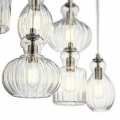 Kichler Riviera 35 1/2" Wide Brushed Nickel Linear Multi-Light Pendant -Lighting Sales Shop kichler riviera 35 and one half inch wide brushed nickel linear multi light pendant 42m36views1