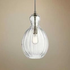 Kichler Riviera 9" Wide Brushed Nickel Mini Pendant