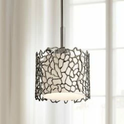 Kichler Silver Coral 7 1/4" Wide Classic Pewter Mini Pendant