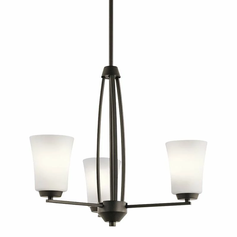 Kichler Tao 21 3/4" Wide Oiled Bronze 3-Light Chandelier 3 Kichler Tao 21 3/4" Wide Oiled Bronze 3-Light Chandelier