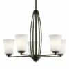 Kichler Tao 25 1/4" Wide Oiled Bronze 5-Light Chandelier -Lighting Sales Shop kichler tao 25 and one quarter inch wide oiled bronze 5 light chandelier 42d53