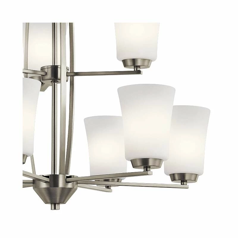 Kichler Tao 26 1/2" Wide Brushed Nickel 9-Light Chandelier 4 Kichler Tao 26 1/2" Wide Brushed Nickel 9-Light Chandelier - Image 2