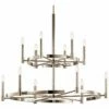 Kichler Tolani 40" Wide Two-Tier 12-Light Modern Candelabra Chandelier
