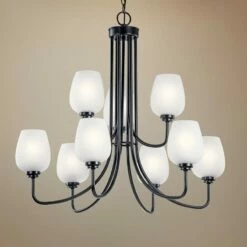 Kichler Valserrano 31 3/4" Wide Black 9-Light Chandelier