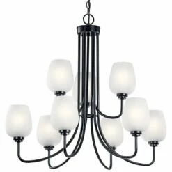 Kichler Valserrano 31 3/4" Wide Black 9-Light Chandelier -Lighting Sales Shop kichler valserrano 31 and three quarter inch wide black 9 light chandelier 75c81views1