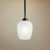 Kichler Valserrano 5" Wide Black Finish White Glass Mini Pendant -Lighting Sales Shop kichler valserrano 5 inch wide black finish white glass mini pendant 75c85cropped