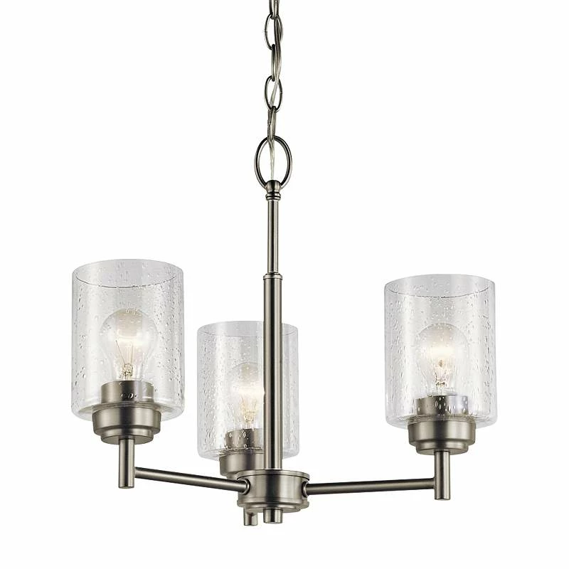Kichler Winslow 18" Wide Brushed Nickel 3-Light Chandelier 4 Kichler Winslow 18" Wide Brushed Nickel 3-Light Chandelier - Image 2