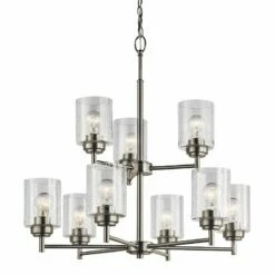 Kichler Winslow 27" Wide Brushed Nickel 9-Light Chandelier