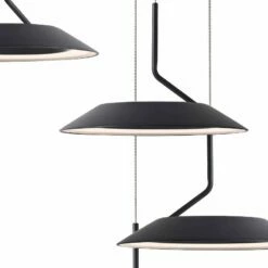 Koncept Royyo 12" Wide Matte Black 6-Light Mini Pendant -Lighting Sales Shop koncept royyo 12 inch wide matte black 6 light mini pendant 68r45views1