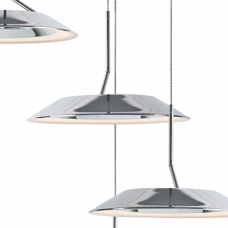 Koncept Royyo 12" Wide Polished Nickel 6-Light Mini Pendant 5 Koncept Royyo 12" Wide Polished Nickel 6-Light Mini Pendant - Image 3