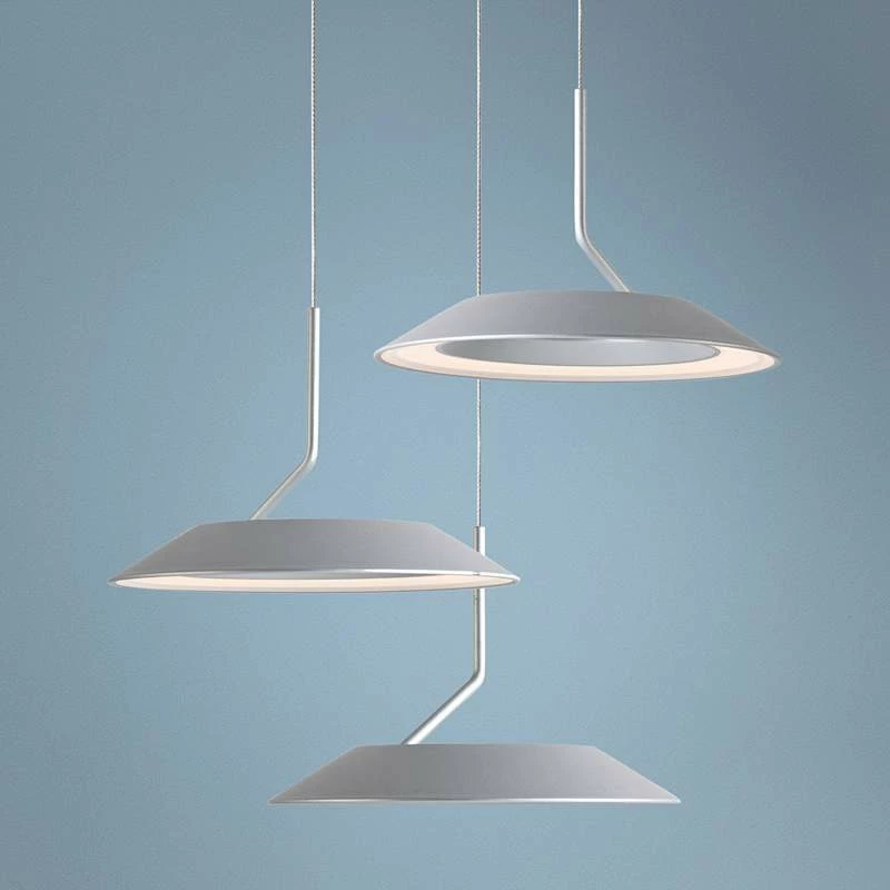Koncept Royyo 12" Wide Silver 3-Light Mini Pendant 3 Koncept Royyo 12" Wide Silver 3-Light Mini Pendant