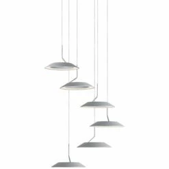 Koncept Royyo 12" Wide Silver 6-Light Mini Pendant -Lighting Sales Shop koncept royyo 12 inch wide silver 6 light mini pendant 68r46