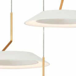 Koncept Royyo 12"W Matte White And Gold 3-Light Mini Pendant -Lighting Sales Shop koncept royyo 12 inchw matte white and gold 3 light mini pendant 68r39views1