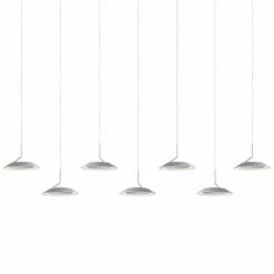Koncept Royyo 44" Wide Silver 7-Light Linear Pendant -Lighting Sales Shop koncept royyo 44 inch wide silver 7 light linear pendant 68r33
