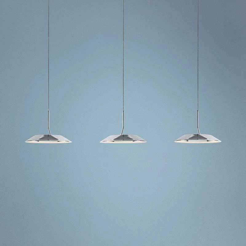 Koncept Royyo 44"W Polished Nickel 3-Light Linear Pendant 3 Koncept Royyo 44"W Polished Nickel 3-Light Linear Pendant