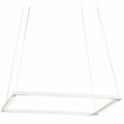 Koncept Z-Bar Square 18" Wide Modern Matte White LED Pendant Light -Lighting Sales Shop koncept z bar square 18 inch wide modern matte white led pendant light 65t80