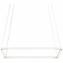 Koncept Z-Bar Square 18" Wide Modern Matte White LED Pendant Light -Lighting Sales Shop koncept z bar square 18 inch wide modern matte white led pendant light 65t80views1