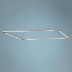 Koncept Z-Bar Square 26" Wide Silver LED Pendant Light