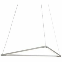 Koncept Z-Bar Triangle 26 1/2" Wide Silver LED Pendant Light -Lighting Sales Shop koncept z bar triangle 26 and one half inch wide silver led pendant light 65t92
