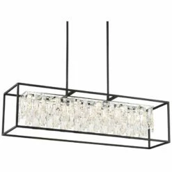 Krisa 35 1/2" Wide Crystal LED Kitchen Island Light Pendant -Lighting Sales Shop krisa 35 and one half inch wide crystal led kitchen island light pendant 78t09