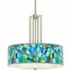Lagos Mosaic Carey 24" Brushed Nickel 4-Light Chandelier -Lighting Sales Shop lagos mosaic carey 24 inch brushed nickel 4 light chandelier 99t06