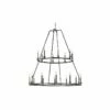 Landen 48" Wide Smith Steel 2-Tier 20-Light Wagon Wheel Chandelier -Lighting Sales Shop landen 48 inch wide smith steel 2 tier 20 light wagon wheel chandelier 72a86