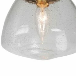 Lavaje 6 1/2"W Gold Iron Seeded Glass Mini Pendant Light -Lighting Sales Shop lavaje 6 and one half inchw gold iron seeded glass mini pendant light 99c18views1