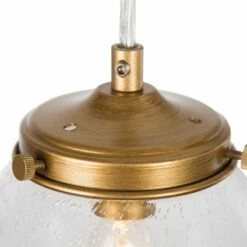 Lavaje 6 1/2"W Gold Iron Seeded Glass Mini Pendant Light -Lighting Sales Shop lavaje 6 and one half inchw gold iron seeded glass mini pendant light 99c18views2