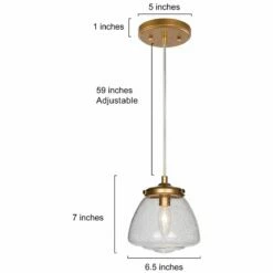 Lavaje 6 1/2"W Gold Iron Seeded Glass Mini Pendant Light -Lighting Sales Shop lavaje 6 and one half inchw gold iron seeded glass mini pendant light 99c18views4