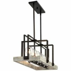 Laya 38 3/4"W Bronze W/ Wood Kitchen Island Light Chandelier -Lighting Sales Shop laya 38 and three quarter inchw bronze w wood kitchen island light chandelier 71d72views5