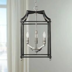 Golden Lighting Leighton 11 3/4" Wide Pewter And Black 3-Light Mini Pendant
