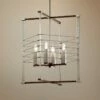 Lente 25" Wide Brushed Nickel Auburn 4-Light Foyer Pendant -Lighting Sales Shop lente 25 inch wide brushed nickel auburn 4 light foyer pendant 76m42cropped
