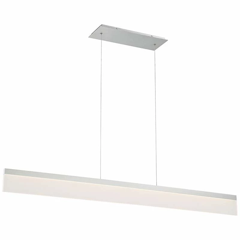 Level 48"W Brushed Aluminum LED Kitchen Island Light Pendant 3 Level 48"W Brushed Aluminum LED Kitchen Island Light Pendant