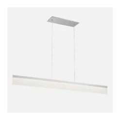 Level 48"W Brushed Aluminum LED Kitchen Island Light Pendant 7 Level 48"W Brushed Aluminum LED Kitchen Island Light Pendant -Lighting Sales Shop level 48 inchw brushed aluminum led kitchen island light pendant 39j03views2