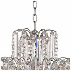 Leya 19" Wide Chrome And Crystal 6-Light Chandelier -Lighting Sales Shop leya 19 inch wide chrome and crystal 6 light chandelier 4j477views1